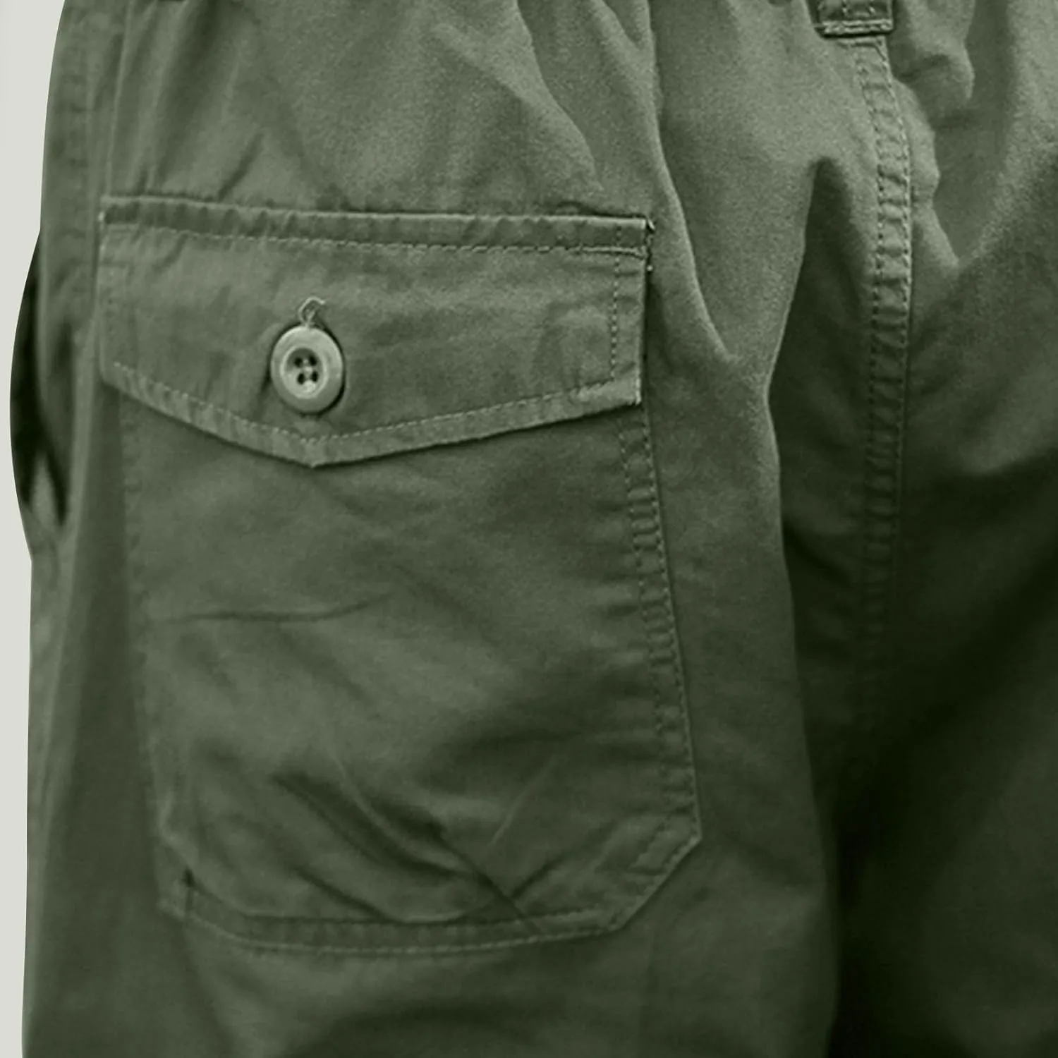 Cargo Shorts 3/4 for Men Relaxed Fit Work Hiking Shorts Cotton Elastic Waist Baggy Pants with Multiple Pockets