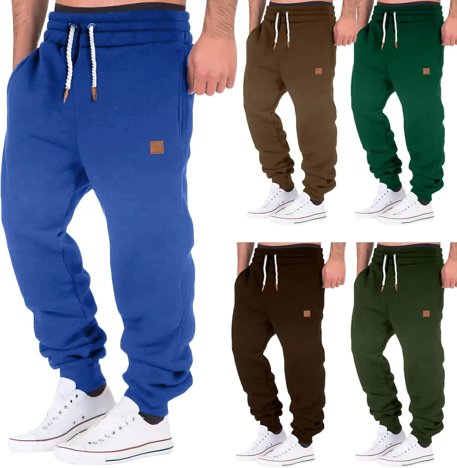 Cargo Sweatpants for Men Mens Lounge Pants Fit Cargo Work Pants Wild Drawstring Sports Jogger with Pockets Long Pants