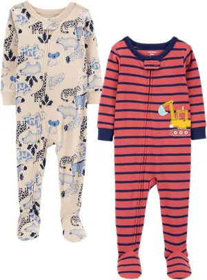 Carter's Baby Boys' 2-Pack Cotton Footed Pajamas
