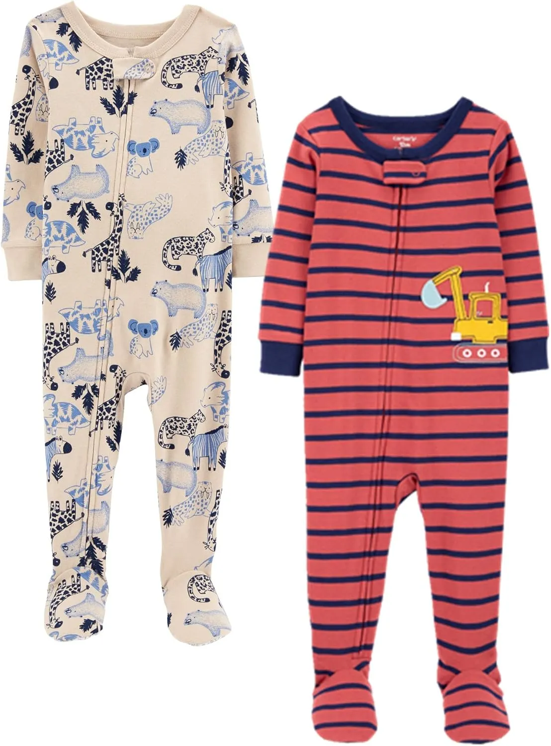 Carter's Baby Boys' 2-Pack Cotton Footed Pajamas