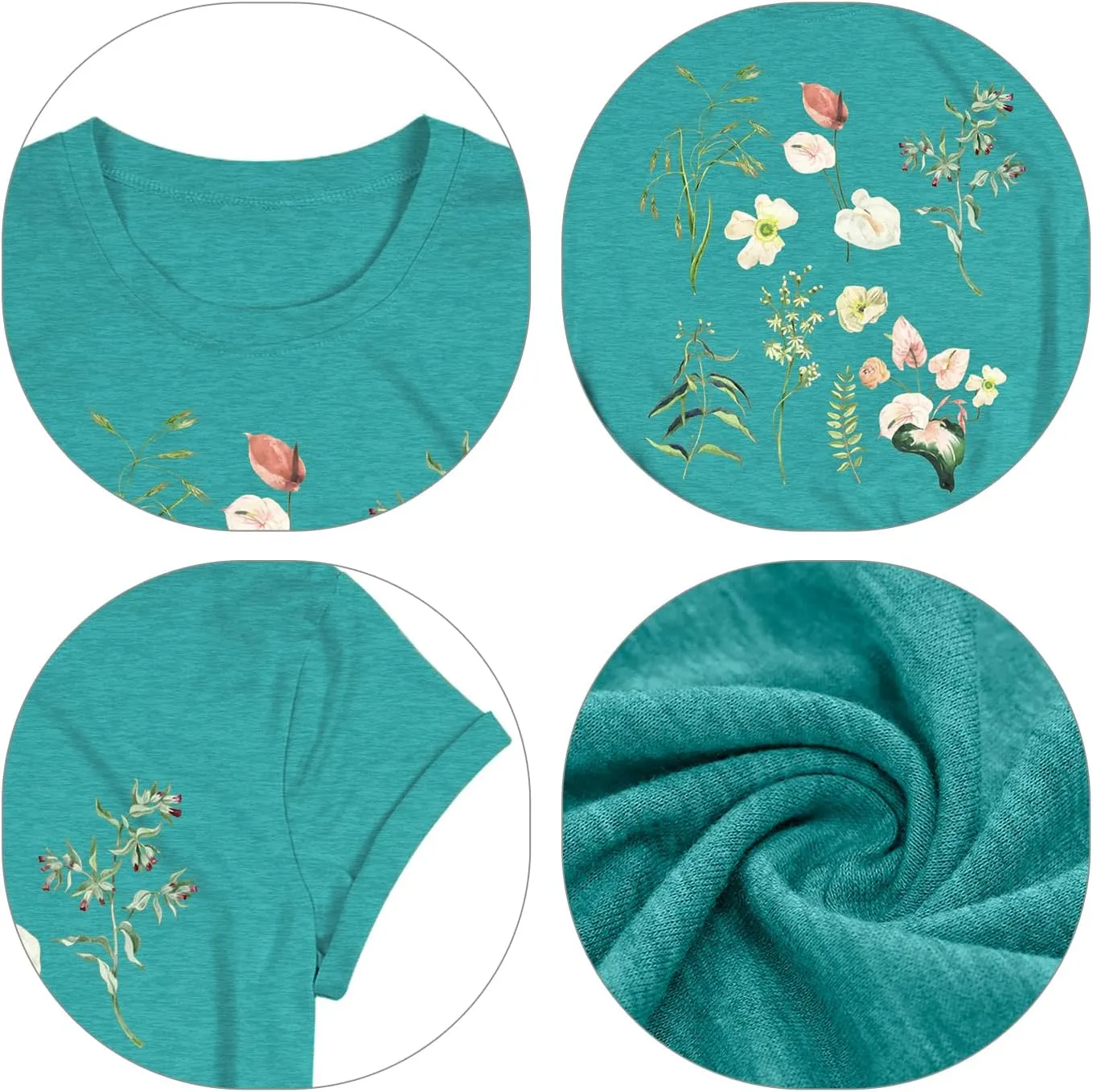 Cat Shirts for Women Flower Tee Shirts Womens Dandelion T-Shirt Cute Dandelion Cat Graphic Print Shirts