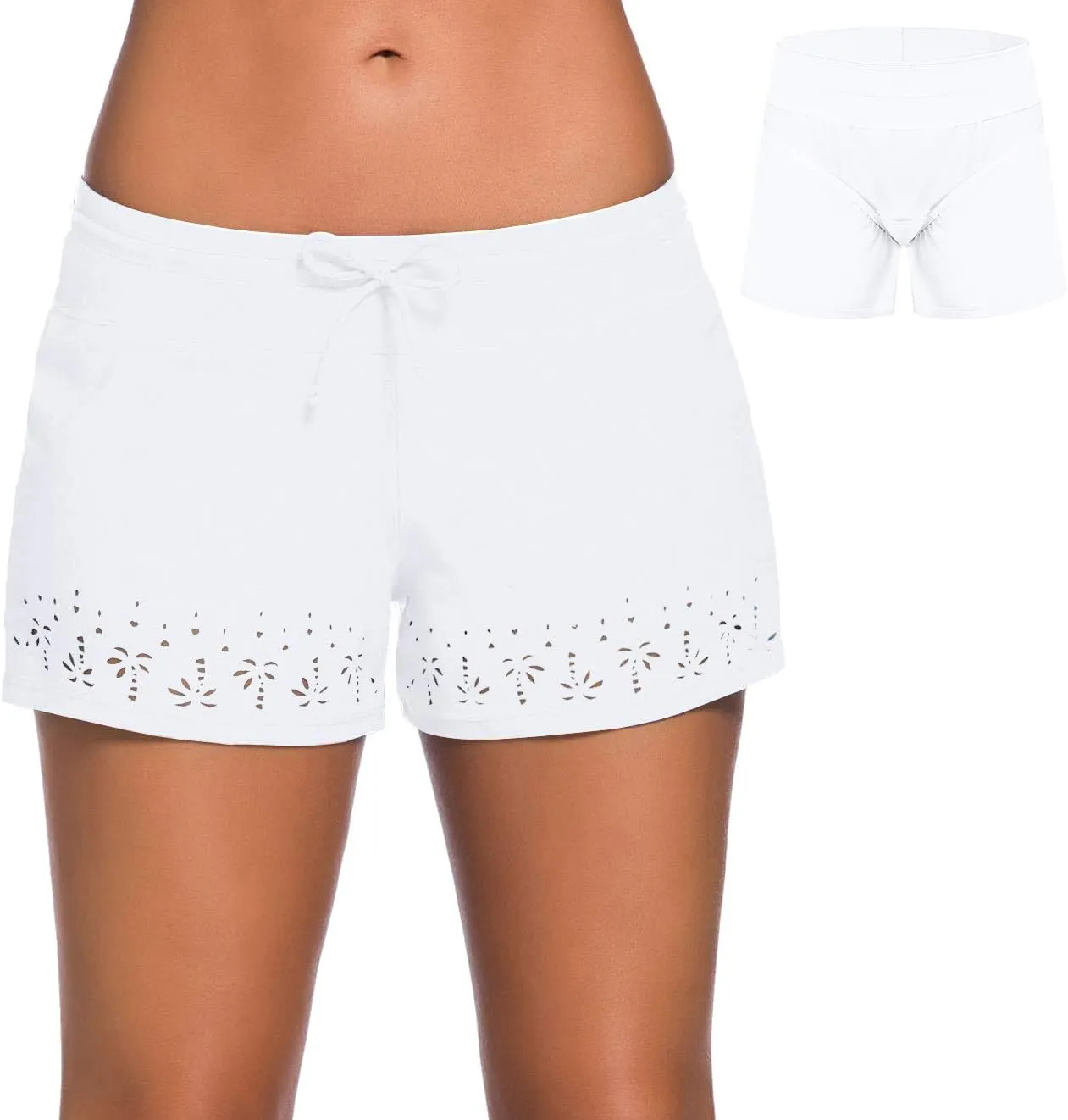 ChinFun Women's Board Shorts Swimswear Bottoms Tankini Swim Bathing Briefs Swimsuit Boardshorts Beach Trunks with Liner