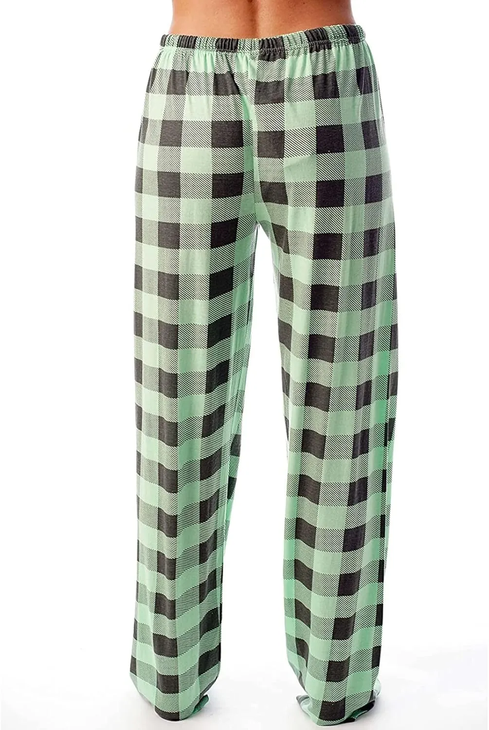 Cute Plaid Pajama Pants for Women - Casual Drawstring Bottoms - Christmas Pajamas