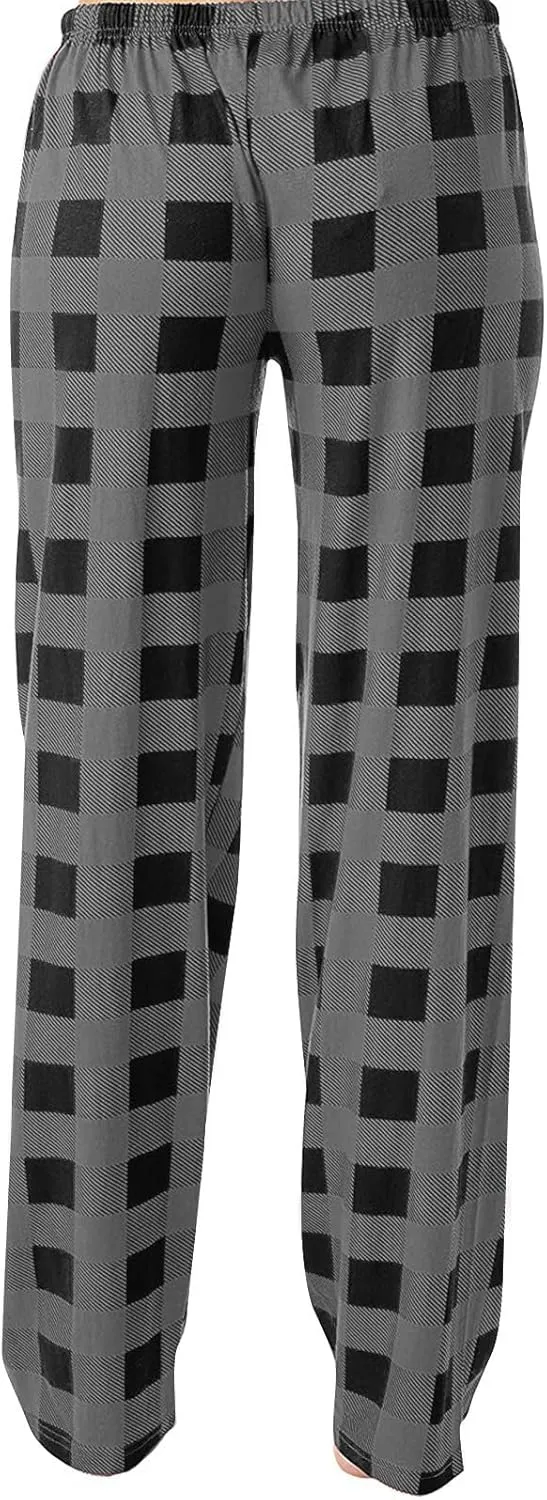 Cute Plaid Pajama Pants for Women - Casual Drawstring Bottoms - Christmas Pajamas