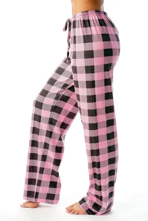 Cute Plaid Pajama Pants for Women - Casual Drawstring Bottoms - Christmas Pajamas