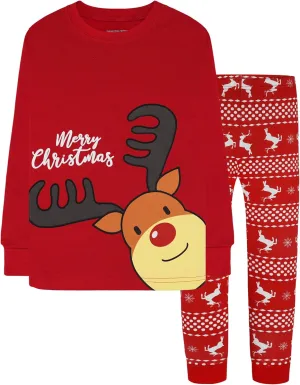 DAUGHTER QUEEN Boys Christmas Pajamas Toddler Reindeer PJs Kids Xmas Pj Sets 2 Piece 100% Organic Cotton Jammies Children Sleepwear Elk Clothes Size 2T Age 2 Years Old