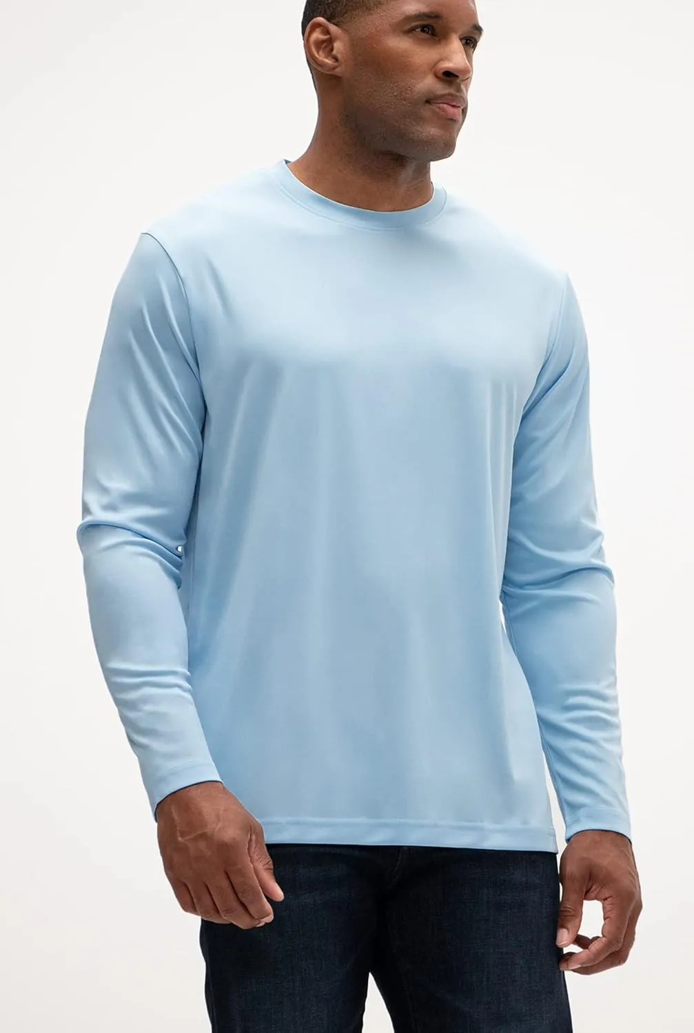 DEVOPS 3 Pack Men's Sun Protection Long Sleeve Rash Guard Fishing Running Garden Cycling Garage Homewear Quick Dry Shirt