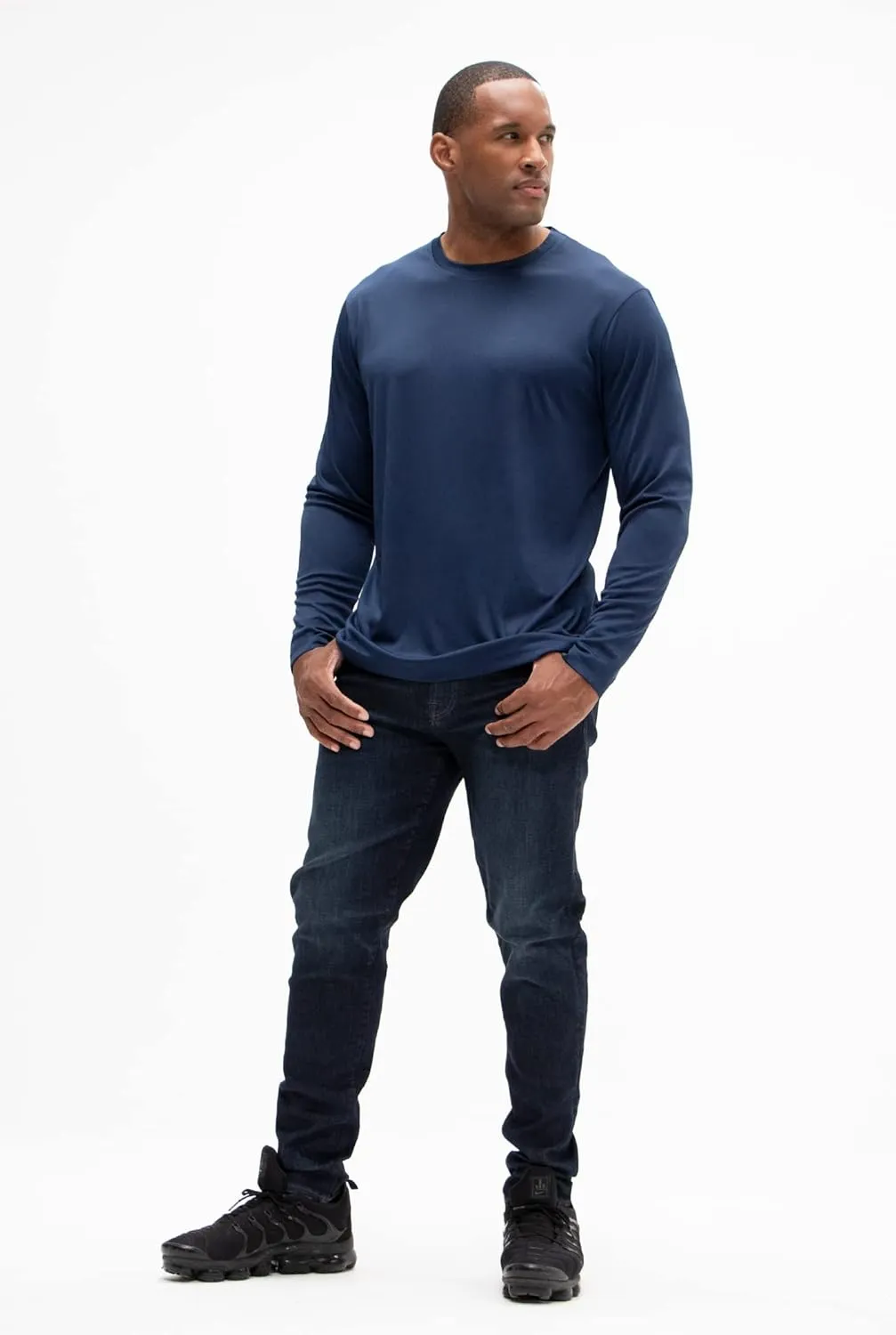 DEVOPS 3 Pack Men's Sun Protection Long Sleeve Rash Guard Fishing Running Garden Cycling Garage Homewear Quick Dry Shirt