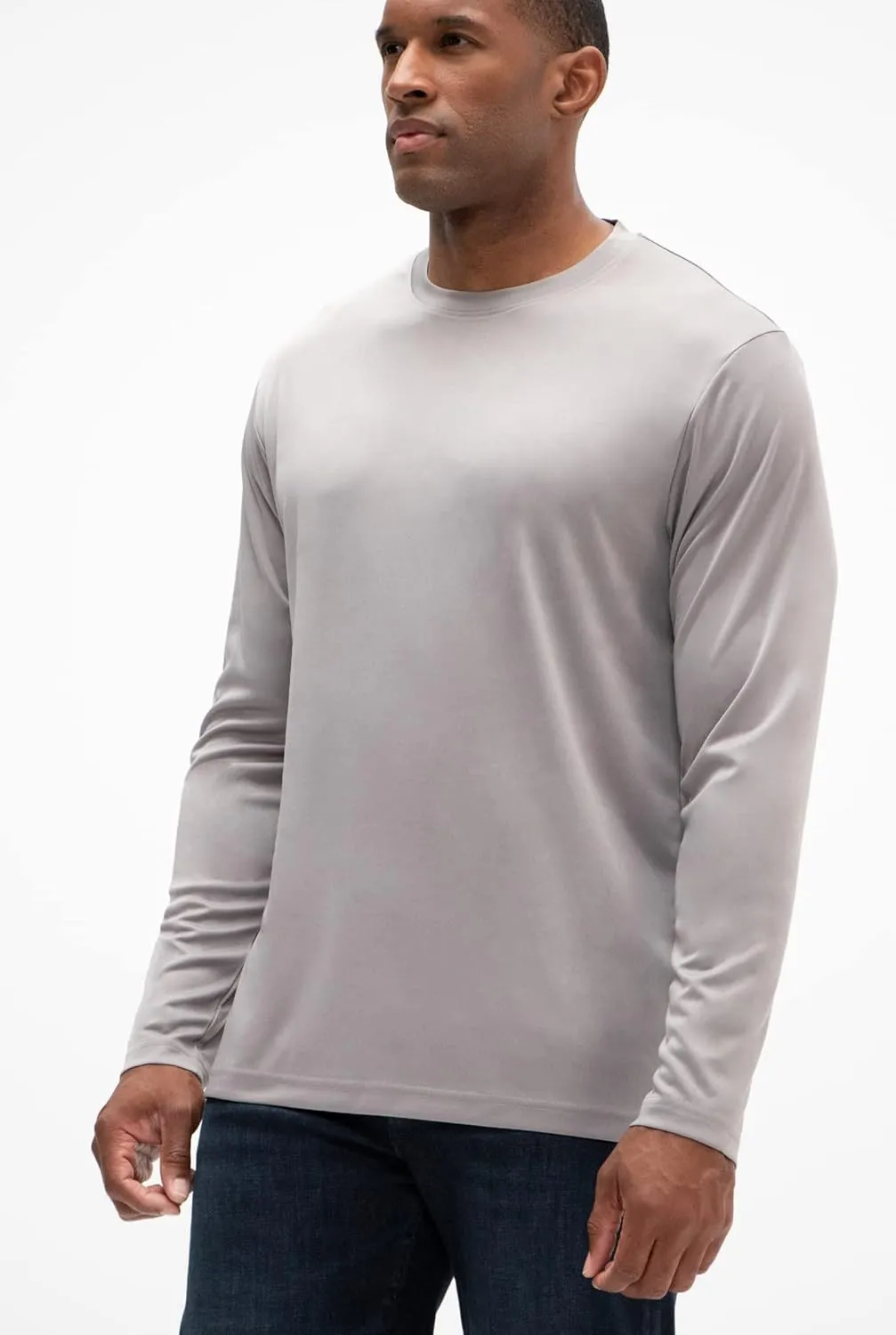 DEVOPS 3 Pack Men's Sun Protection Long Sleeve Rash Guard Fishing Running Garden Cycling Garage Homewear Quick Dry Shirt