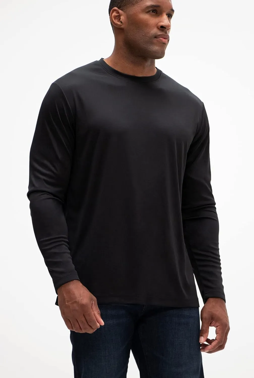 DEVOPS 3 Pack Men's Sun Protection Long Sleeve Rash Guard Fishing Running Garden Cycling Garage Homewear Quick Dry Shirt