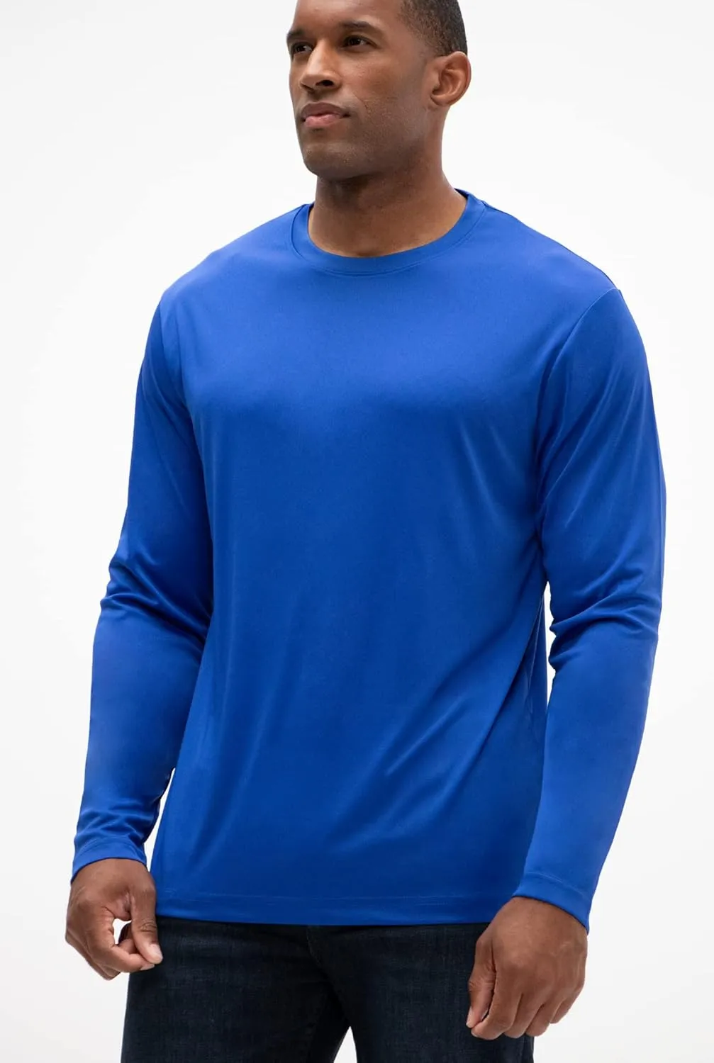 DEVOPS 3 Pack Men's Sun Protection Long Sleeve Rash Guard Fishing Running Garden Cycling Garage Homewear Quick Dry Shirt