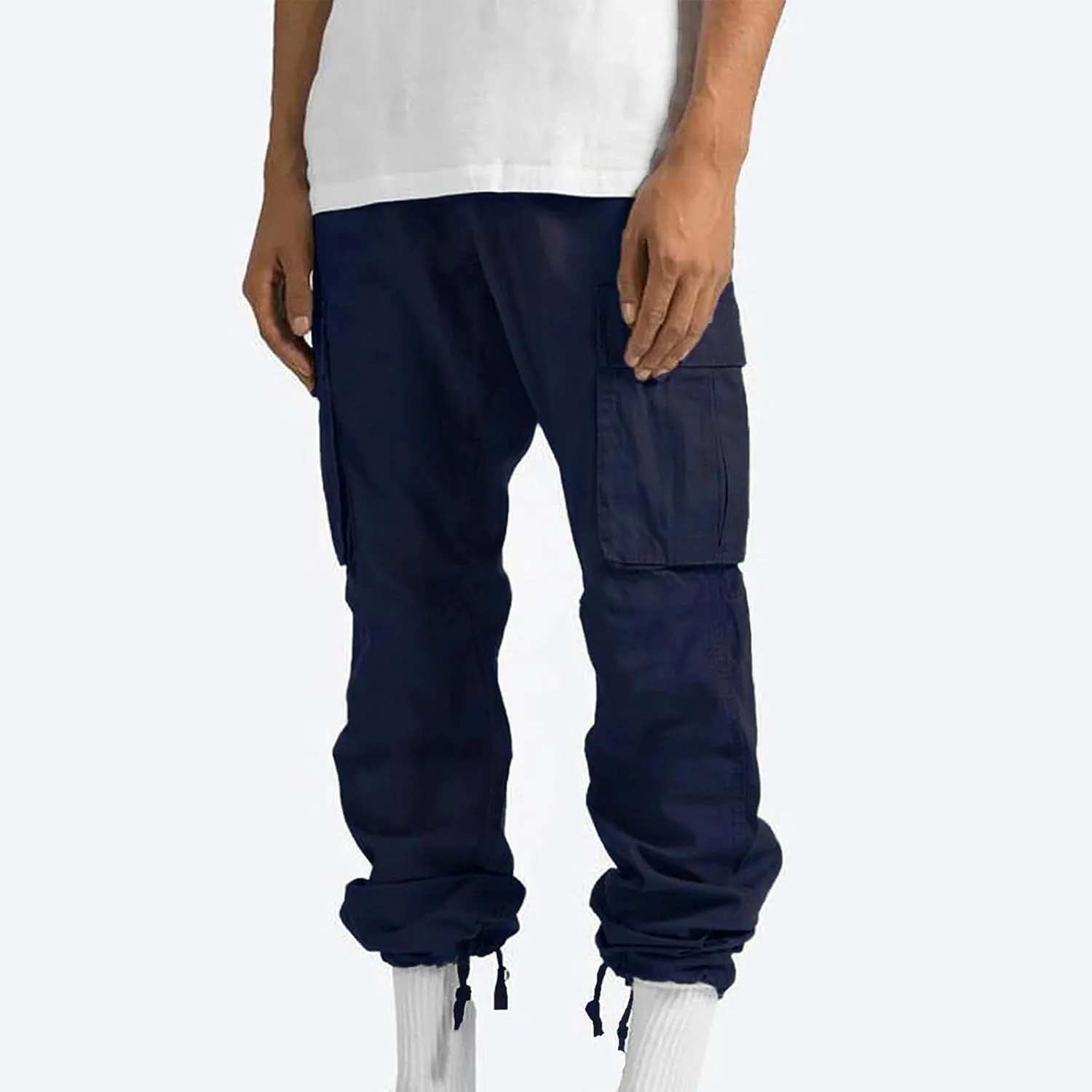 Dgoopd Cargo Pants for Men Big and Tall Jogger Pants Elastic Waist Workout Pants Casual Sweat Pants Outdoor Hiking Pants