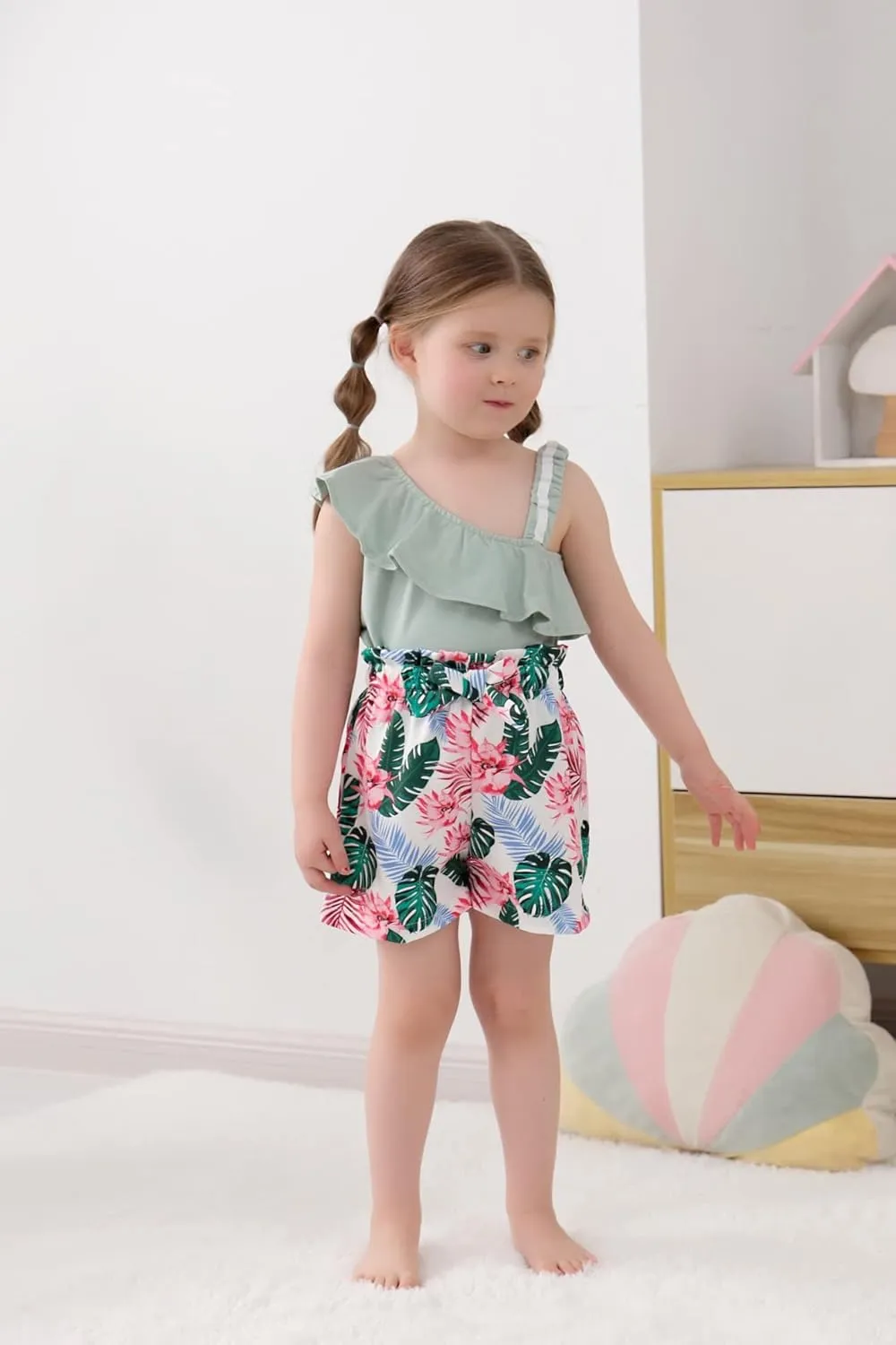 DISAUR Toddler Baby Girls Clothes Outfits T-shirt   Casual Shorts Pants Cute Summer for 1-5 T