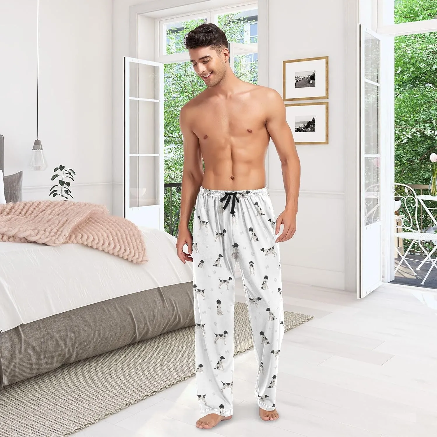Dog German Shorthaired Pointer Men's Pajama Pants Sleepwear Lounge Pajama Bottoms