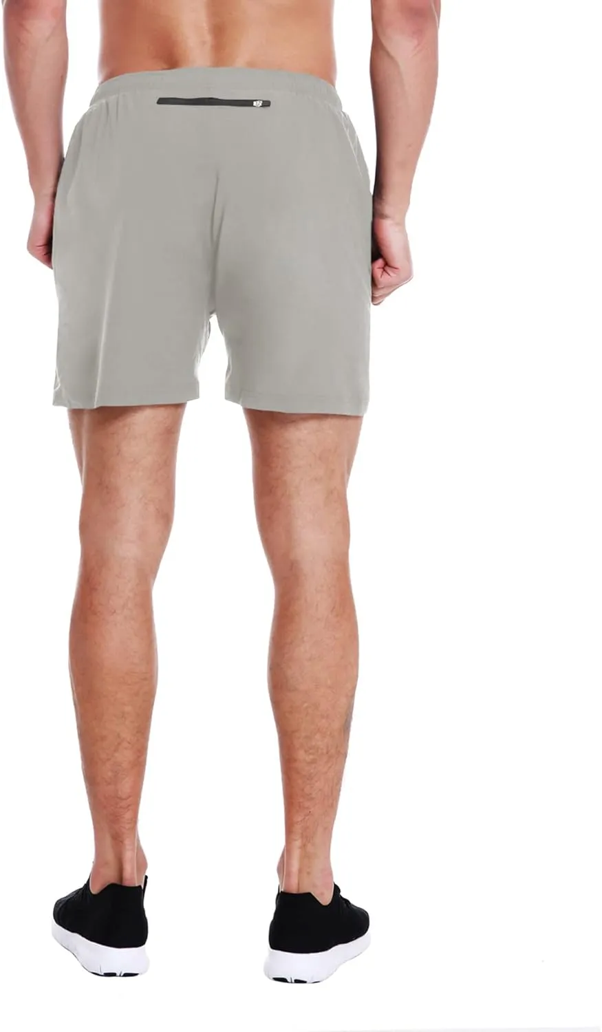 EZRUN Men's 5 Inches Running Workout Shorts Quick Dry Lightweight Athletic Shorts with Liner Zipper Pockets