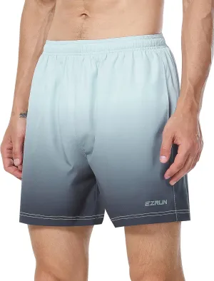 EZRUN Men's 5 Inches Running Workout Shorts Quick Dry Lightweight Athletic Shorts with Liner Zipper Pockets