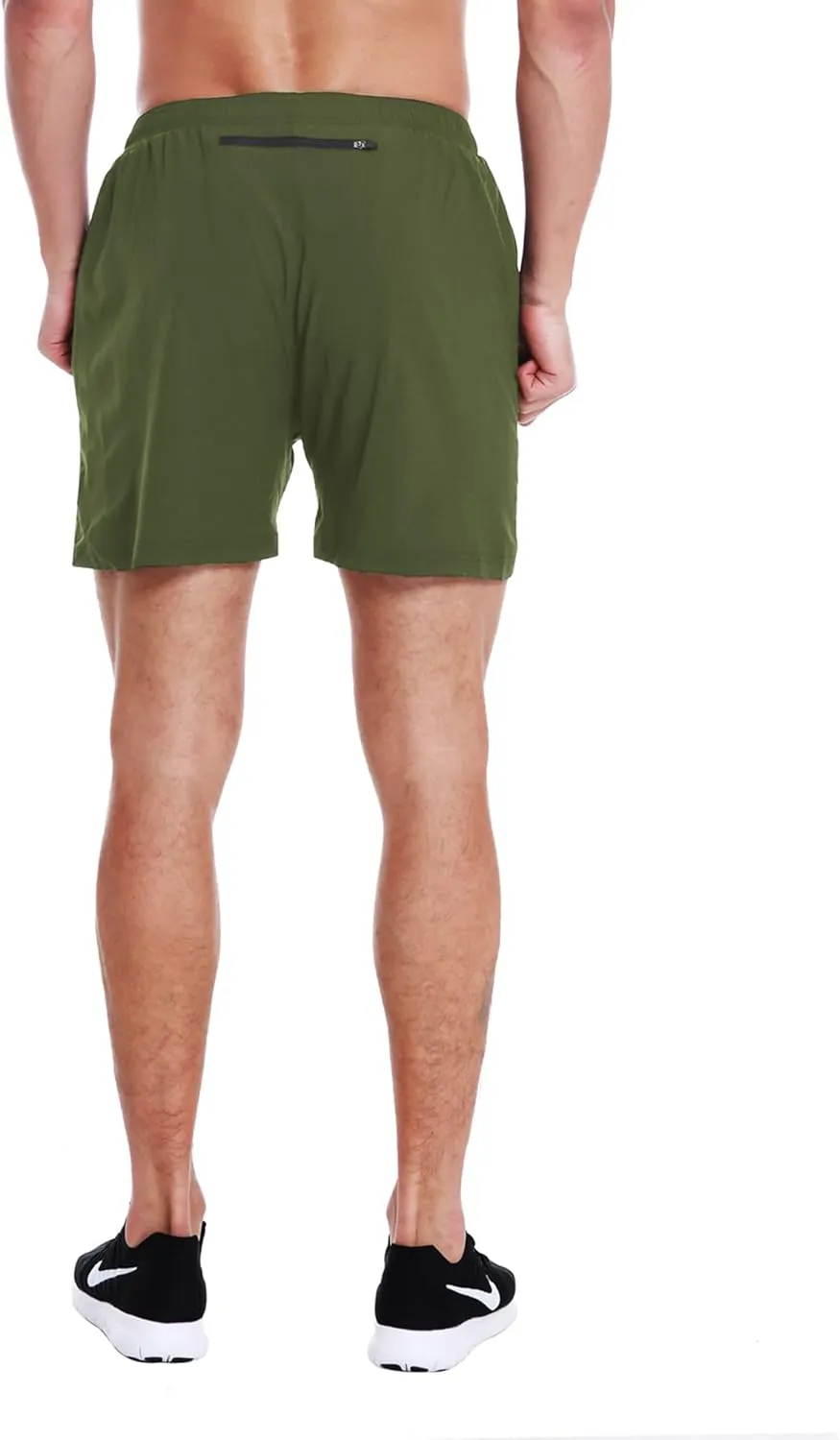 EZRUN Men's 5 Inches Running Workout Shorts Quick Dry Lightweight Athletic Shorts with Liner Zipper Pockets