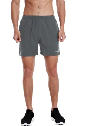 EZRUN Men's 5 Inches Running Workout Shorts Quick Dry Lightweight Athletic Shorts with Liner Zipper Pockets