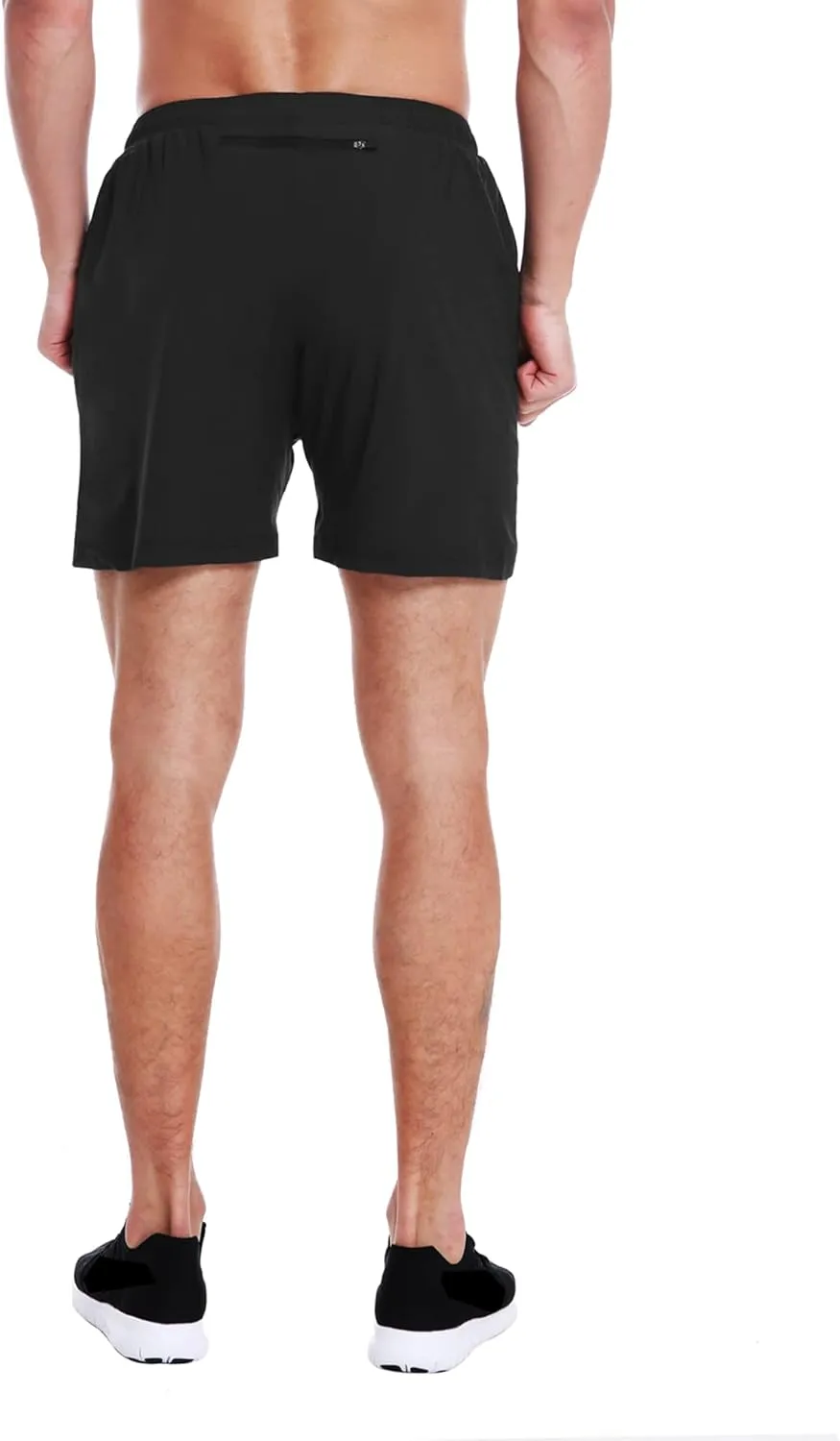 EZRUN Men's 5 Inches Running Workout Shorts Quick Dry Lightweight Athletic Shorts with Liner Zipper Pockets