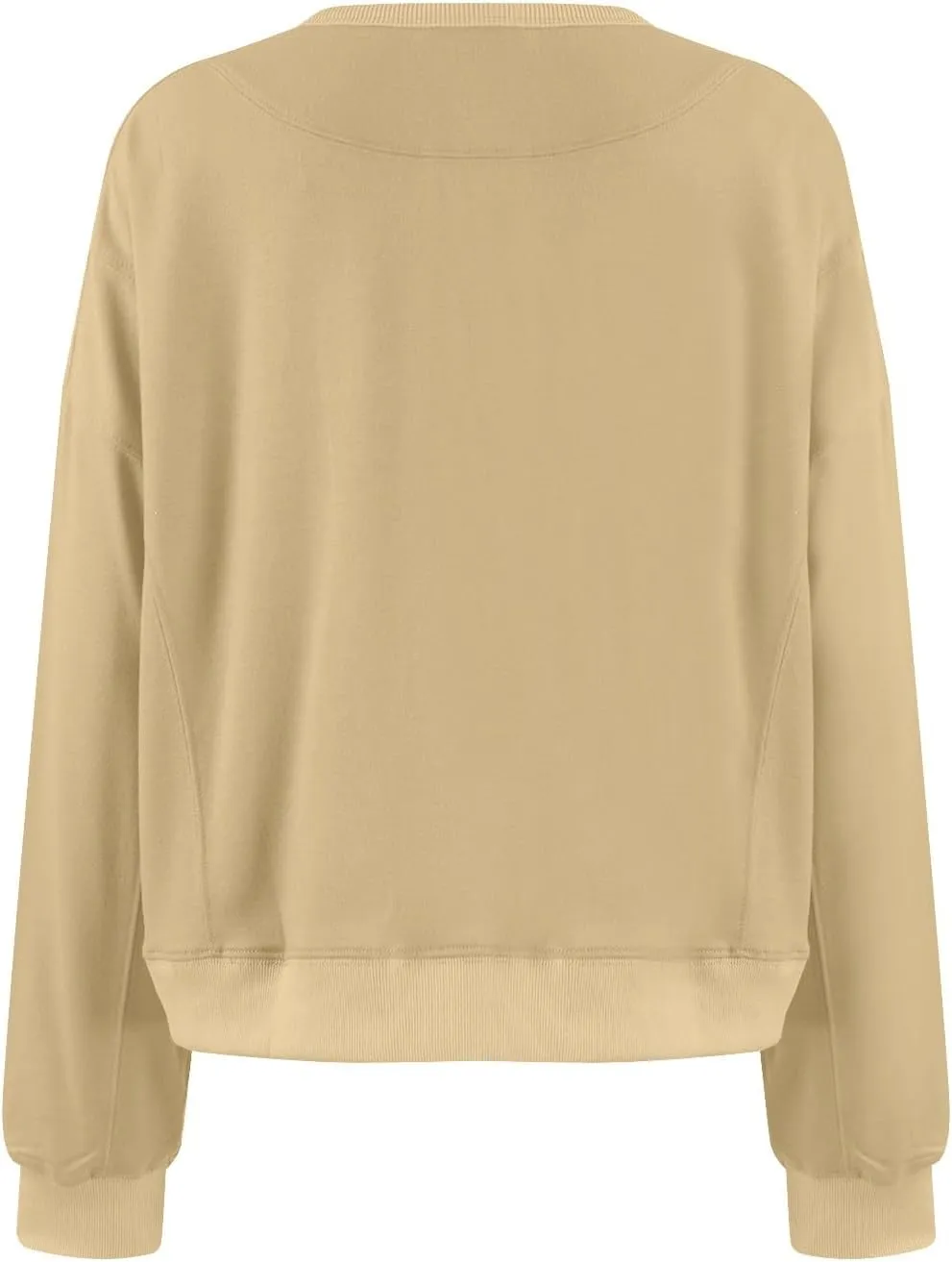 Fall Crew Neck Sweatshirts Women Solid Pullover Cropped Sweatshirt Long Sleeve Winter Side Split Sweaters Trendy 2024