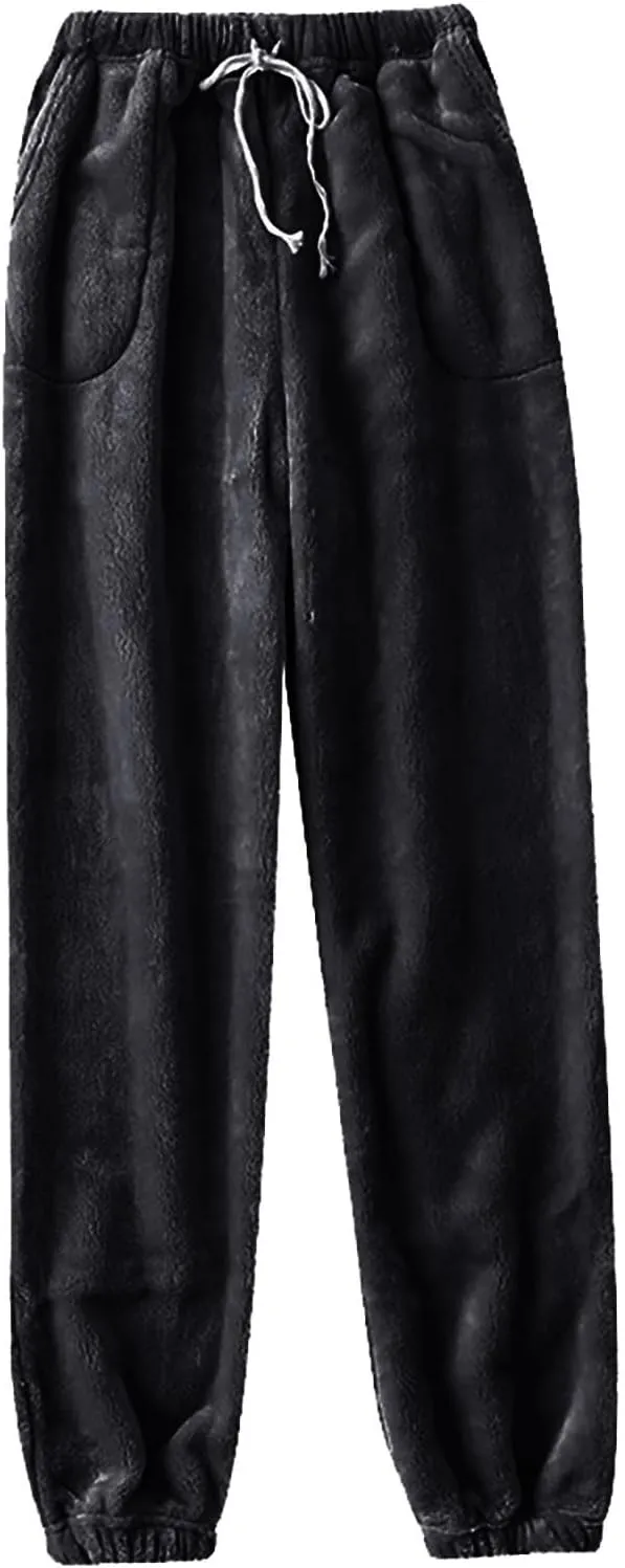 Fall Fashion for Women 2024 Trendy Women's Fleece Pajama Pants Comfy Warm Lounge Long Sleepwear Velvet Home Pants