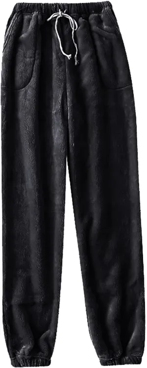 Fall Fashion for Women 2024 Trendy Women's Fleece Pajama Pants Comfy Warm Lounge Long Sleepwear Velvet Home Pants