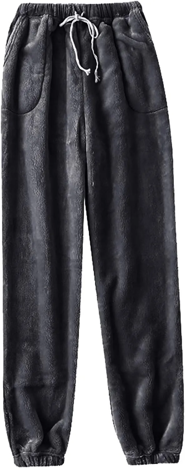 Fall Fashion for Women 2024 Trendy Women's Fleece Pajama Pants Comfy Warm Lounge Long Sleepwear Velvet Home Pants