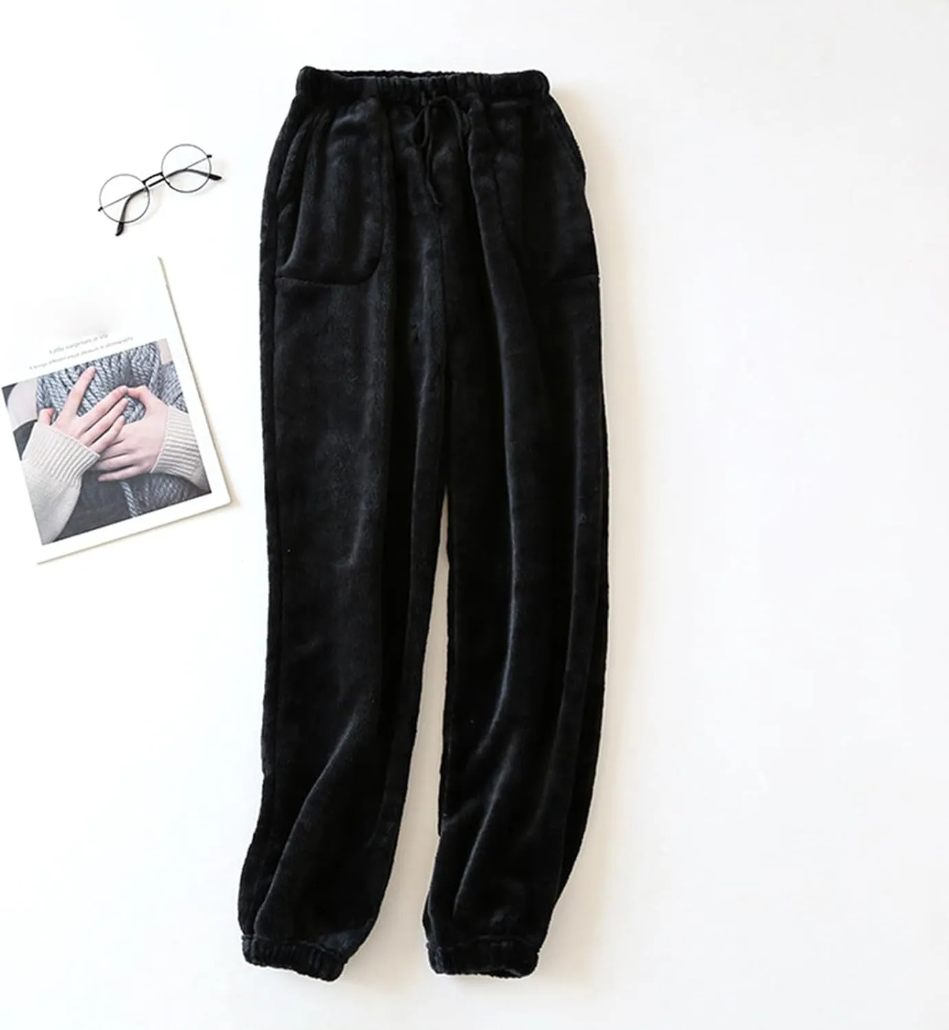 Fall Fashion for Women 2024 Trendy Women's Fleece Pajama Pants Comfy Warm Lounge Long Sleepwear Velvet Home Pants