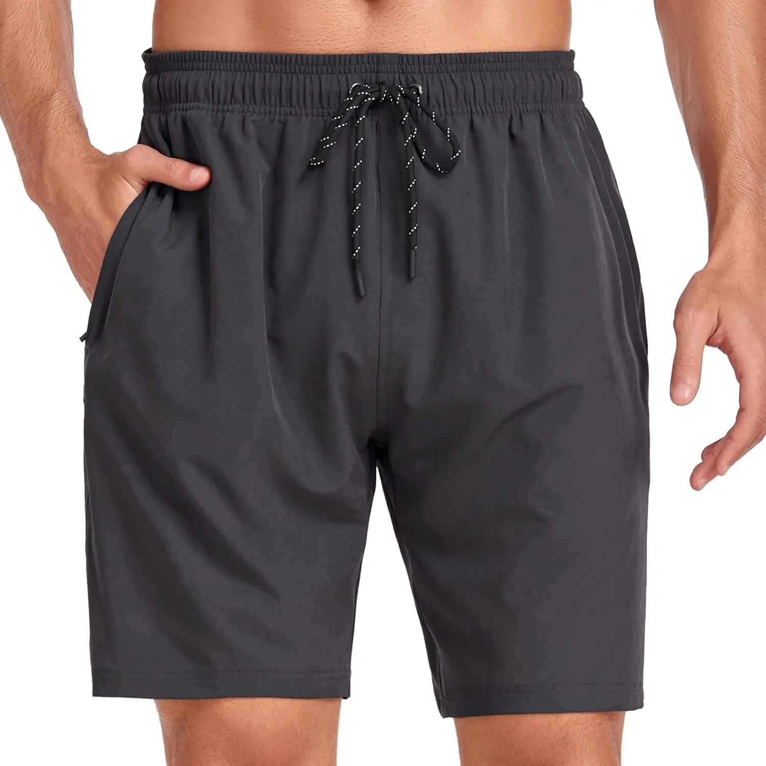 Flytop Mens Swim Trunks Quick Dry Board Shorts with Zipper Pockets Bathing Suit