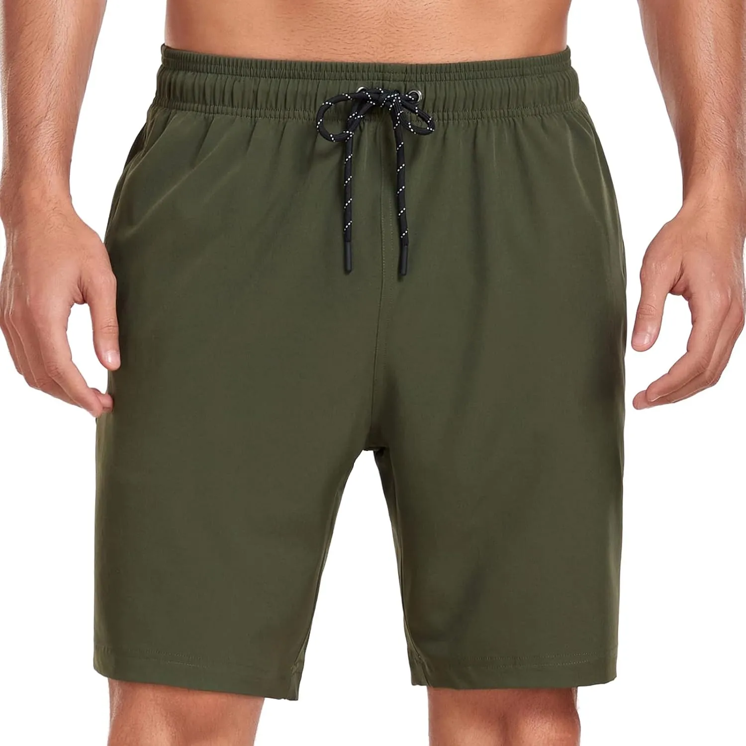 Flytop Mens Swim Trunks Quick Dry Board Shorts with Zipper Pockets Bathing Suit