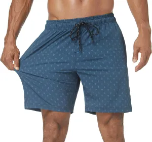 Flytop Mens Swim Trunks Quick Dry Board Shorts with Zipper Pockets Bathing Suit