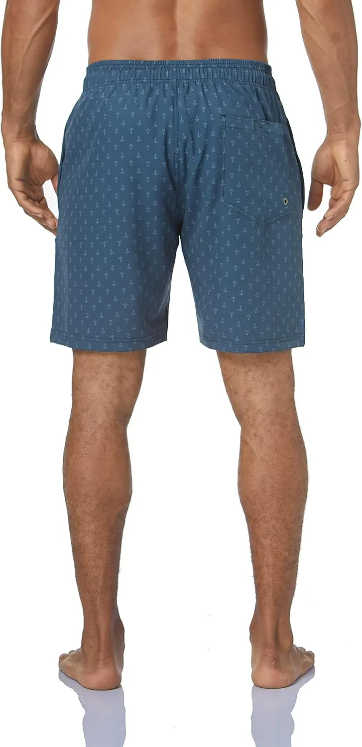 Flytop Mens Swim Trunks Quick Dry Board Shorts with Zipper Pockets Bathing Suit