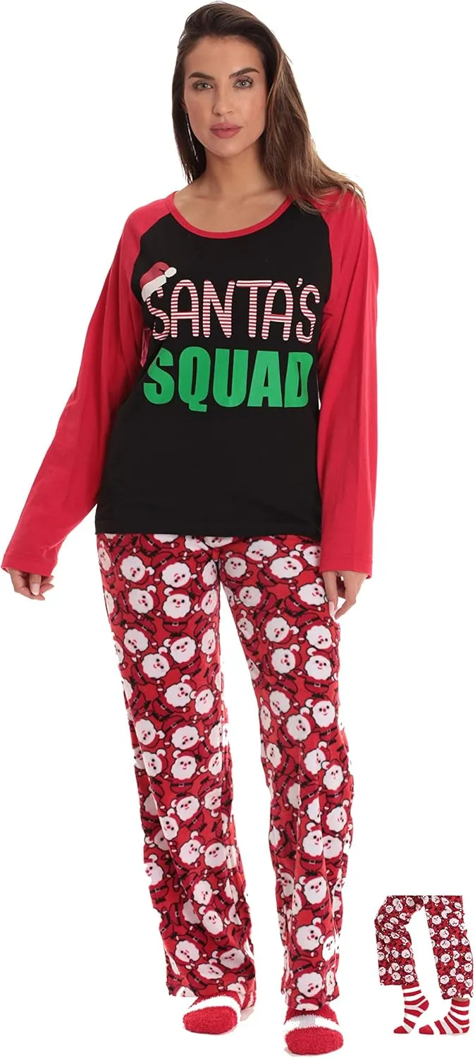 #followme Matching Christmas Pajamas for Family or Couples – Santa’s Squad