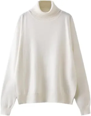 FULBHPRINT Women Autumn Winter Turtleneck Sweaters Thick Wool Pullover Oversize Female Long Sleeve Loose Jumper