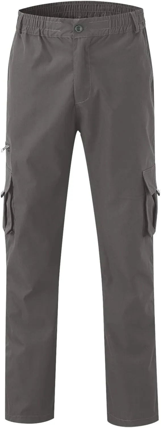 GIERIDUC Men's Linen Pants Casual Long Pants Khaki Uniform Pants for Boys Work Pants for Men Slim Fit Mens Long Workout Pants