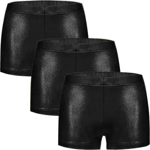 Girls Dance Short for Gymnastics Athletic Shorts Sparkle Glitter Tumbling Bottoms