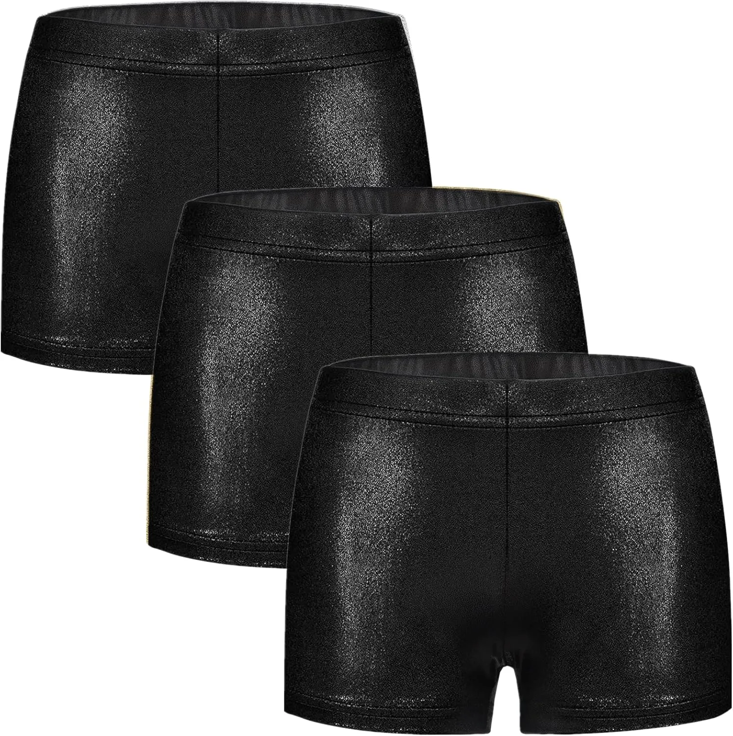 Girls Dance Short for Gymnastics Athletic Shorts Sparkle Glitter Tumbling Bottoms