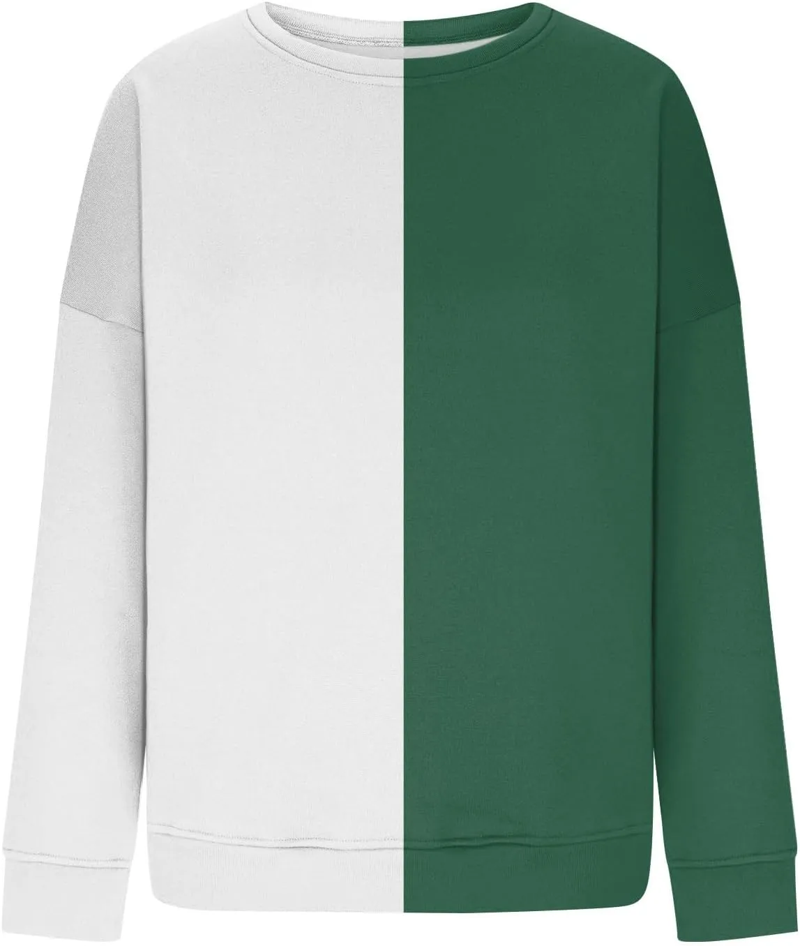 GOFULY Crew Neck Oversized Sweatshirt For Girls Long Sleeve Fall Tops Crop Striped Color Block Sweatshirts Winter Pullover
