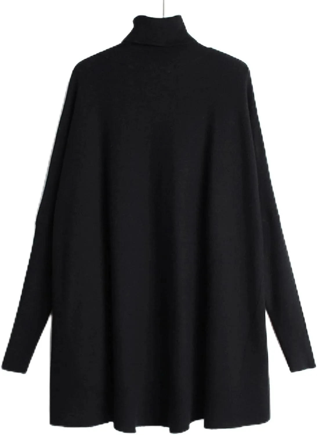 Gray Casual Oversized Knitting Sweater Turtleneck Long Sleeve Women Pullovers