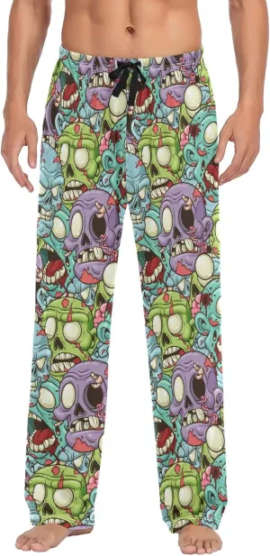GuoChe Mens Pajama Bottoms Cartoon Zombie Pajama Pants for Men Lounge Pants L