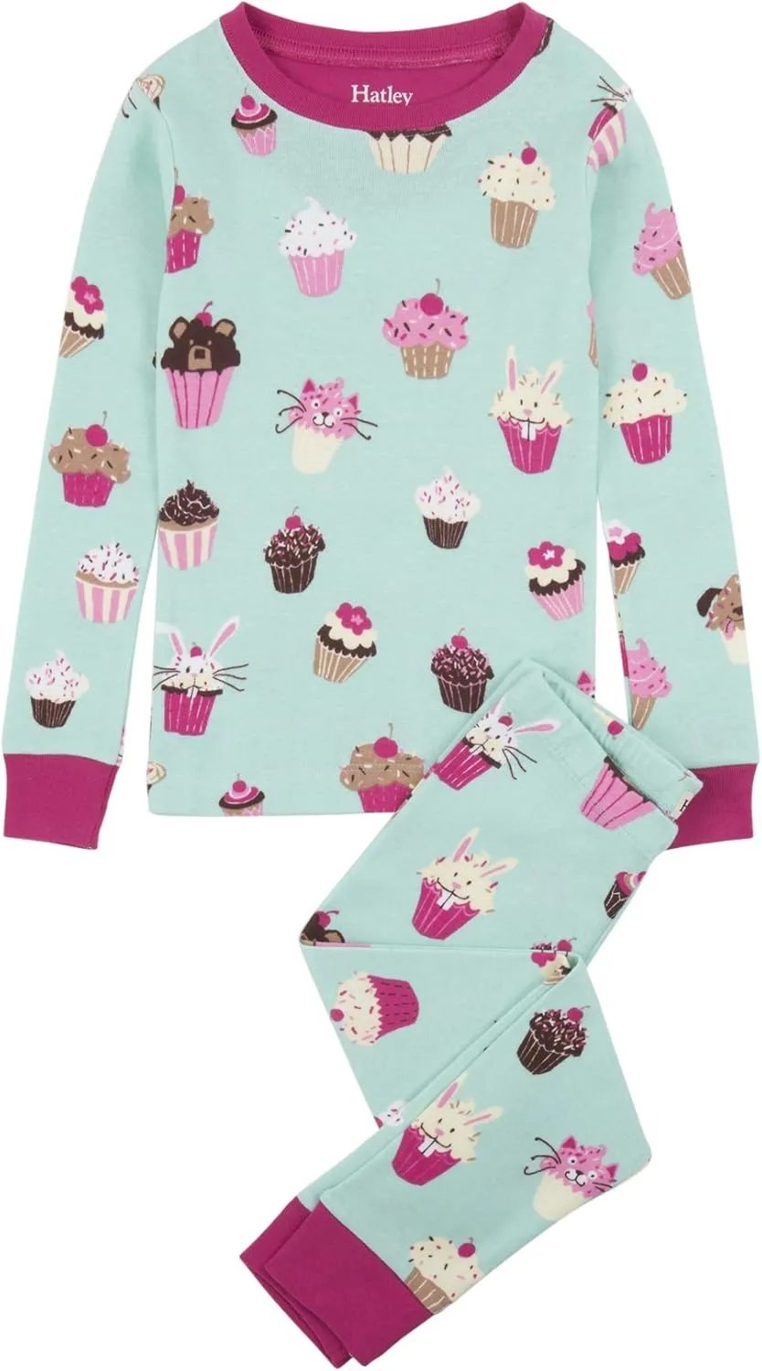 Hatley Girls Organic Cotton Long Sleeve Printed Pajamas