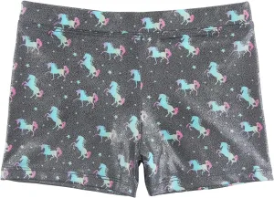 HDE Gymnastics Shorts for Girls Dance Short Glitter Sparkle Tumbling Bottoms