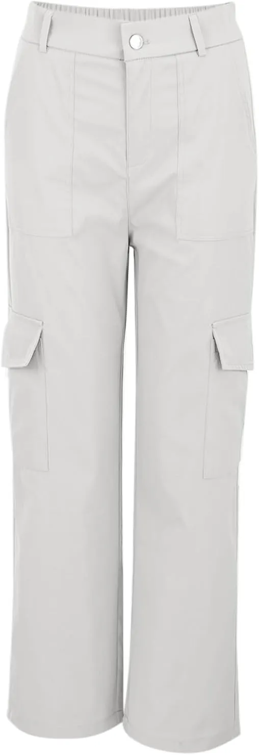 Hiking Cargo Pants for Women Relaxed Fit Casual High Waisted Straight Wide Leg Trousers Y2K Streetwear with Pockets