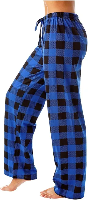 HTHLVMD Womens Pajama Pants Fashion Elastic Waist Relaxed Fit Drawstring Sleep Bottoms Pj Pants for Women