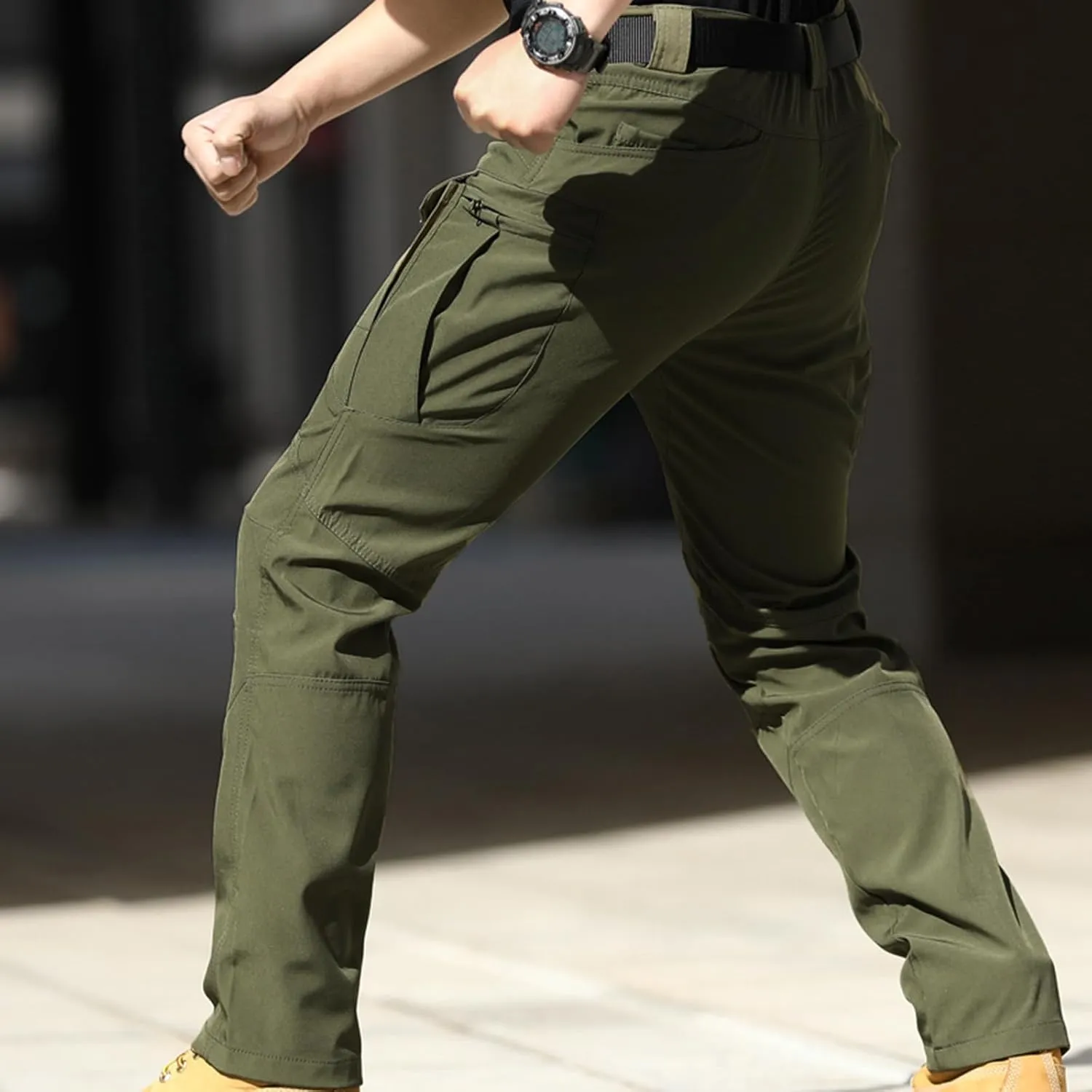 Hulpvktsgiq Cargo Pants Mens Slim Fit Multi Pockets Hiking Pants Baggy Cargo Pants Flex Carpenter Pants