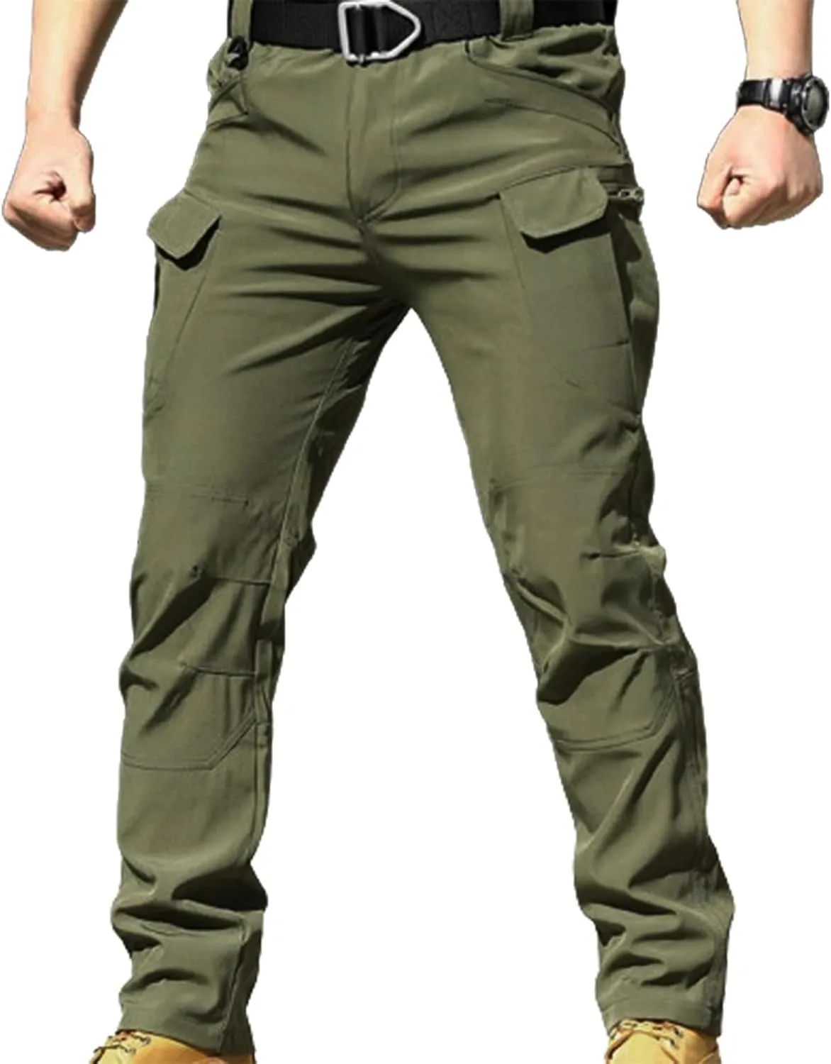 Hulpvktsgiq Cargo Pants Mens Slim Fit Multi Pockets Hiking Pants Baggy Cargo Pants Flex Carpenter Pants