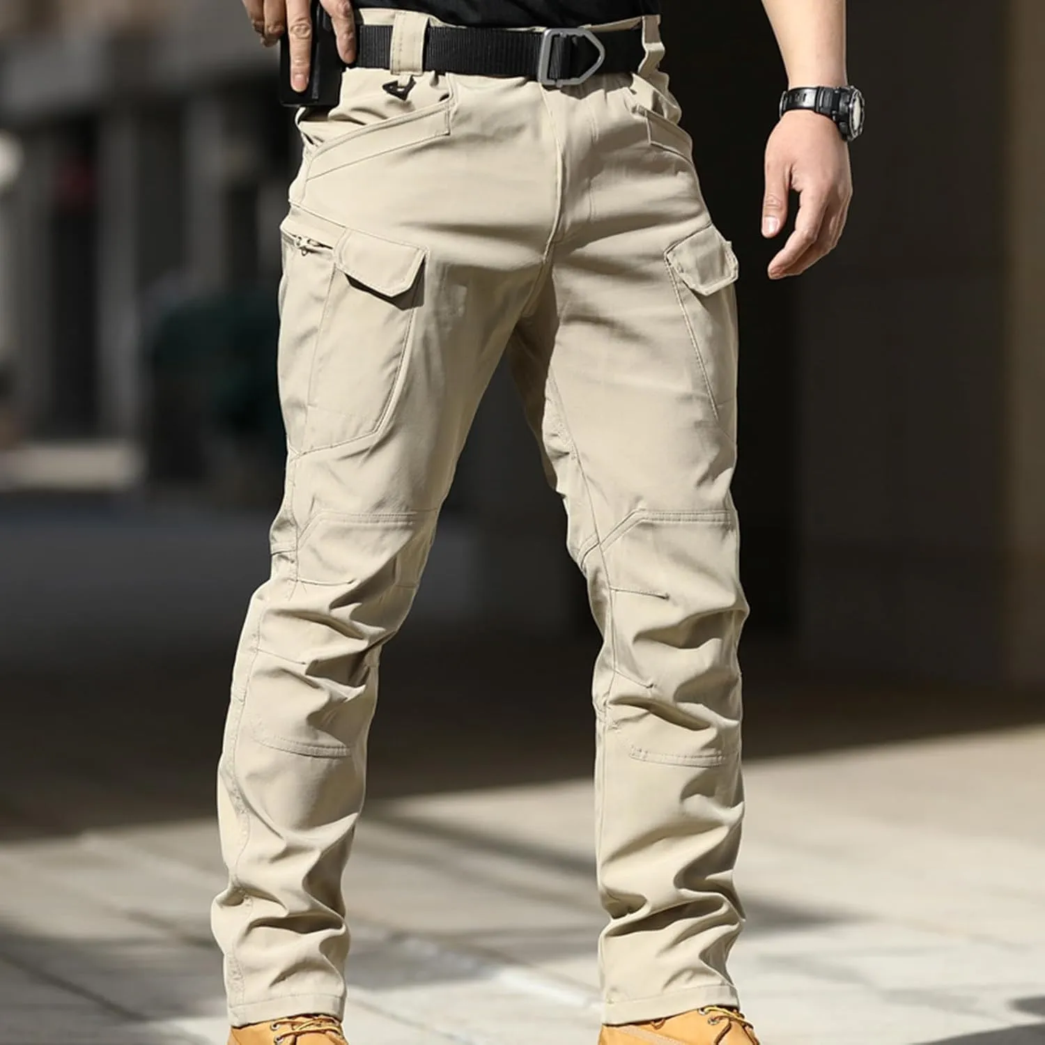 Hulpvktsgiq Cargo Pants Mens Slim Fit Multi Pockets Hiking Pants Baggy Cargo Pants Flex Carpenter Pants
