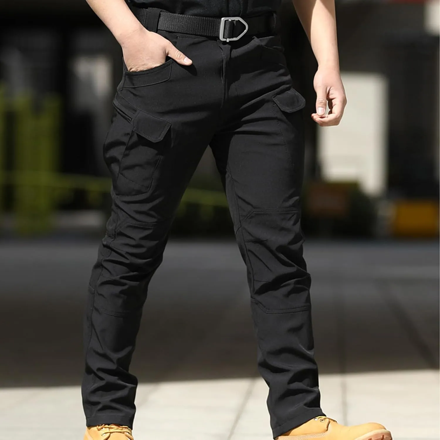 Hulpvktsgiq Cargo Pants Mens Slim Fit Multi Pockets Hiking Pants Baggy Cargo Pants Flex Carpenter Pants