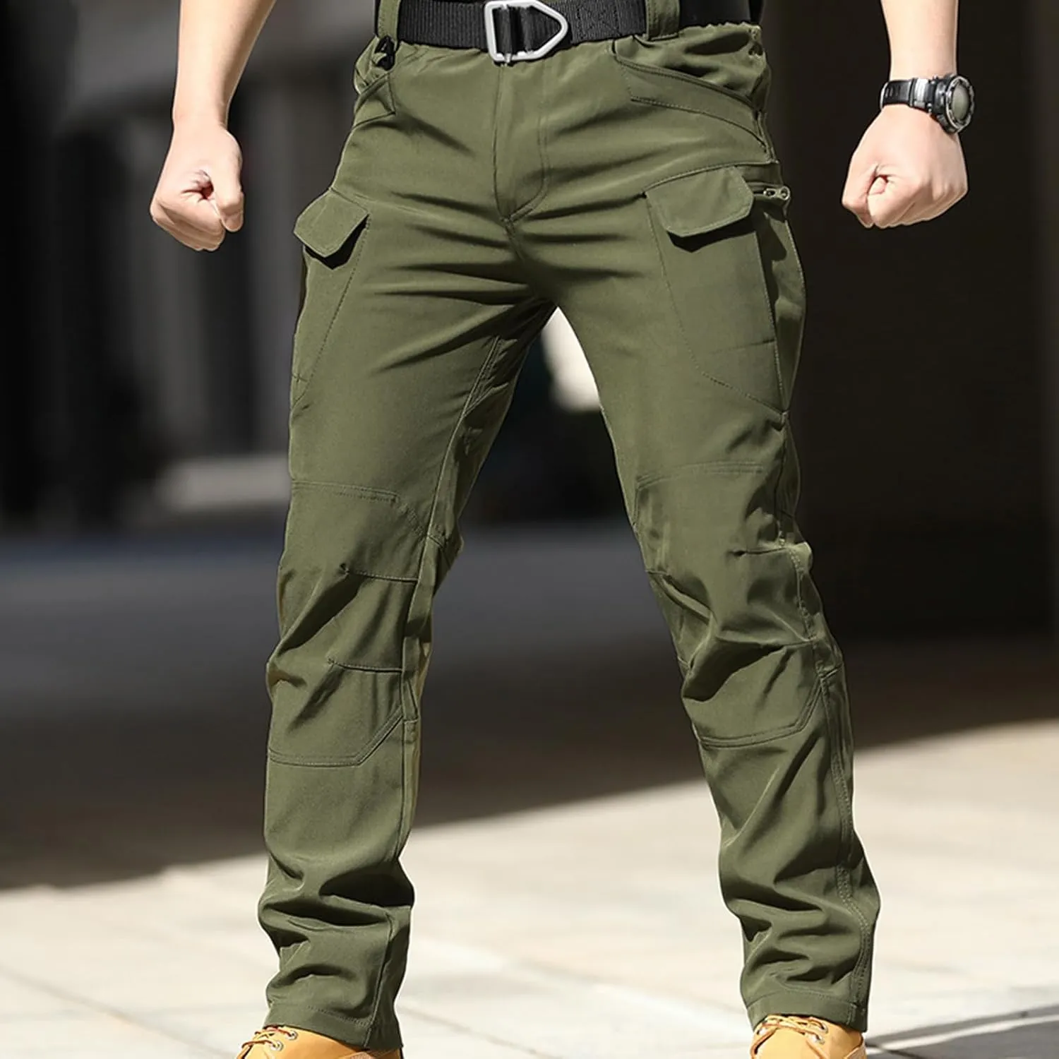 Hulpvktsgiq Cargo Pants Mens Slim Fit Multi Pockets Hiking Pants Baggy Cargo Pants Flex Carpenter Pants
