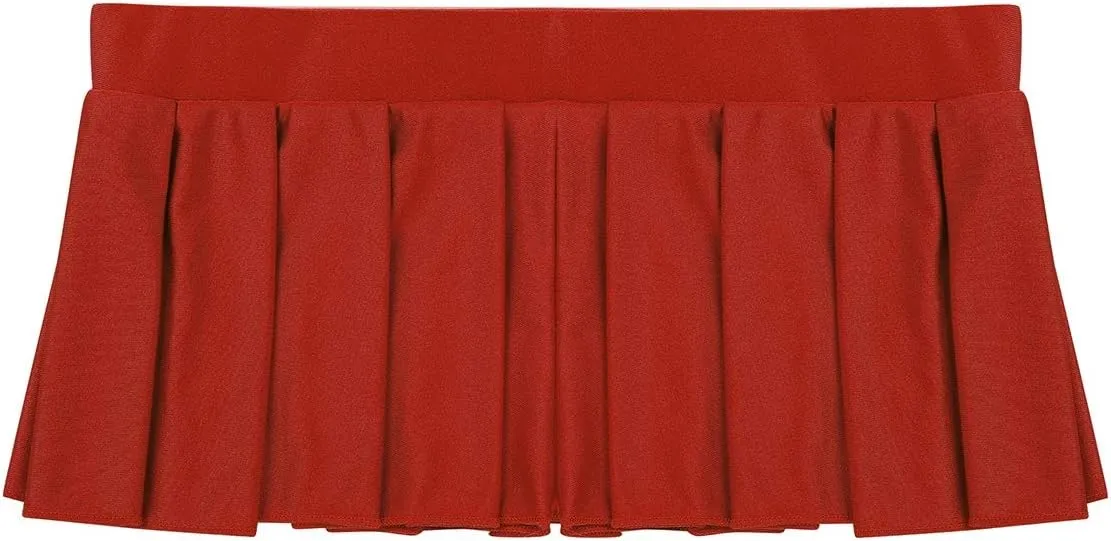 iEFiEL Women Schoolgirl Pleated Mini Cosplay Skirt Ruffle Lingerie Sleepwear Nightwear Clubwear